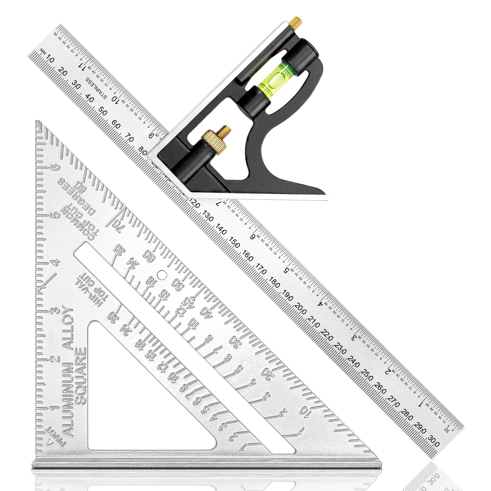 Combination Square Set - 12 & 7 Inch Carpenter Tool -1 Combination Square Set - 12 & 7 Inch Carpenter Tool -1
