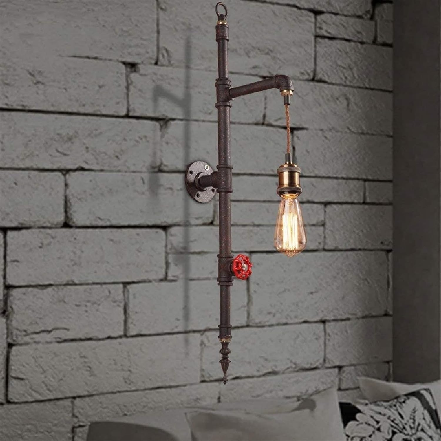 HXYSXHJUO Retro Metal Steampunk Wall Sconce Robust Industrial Lamp E27 Edison Socket Bar Restaurants Coffee Shop Bedroom Bedside Lamp, Pendant Light