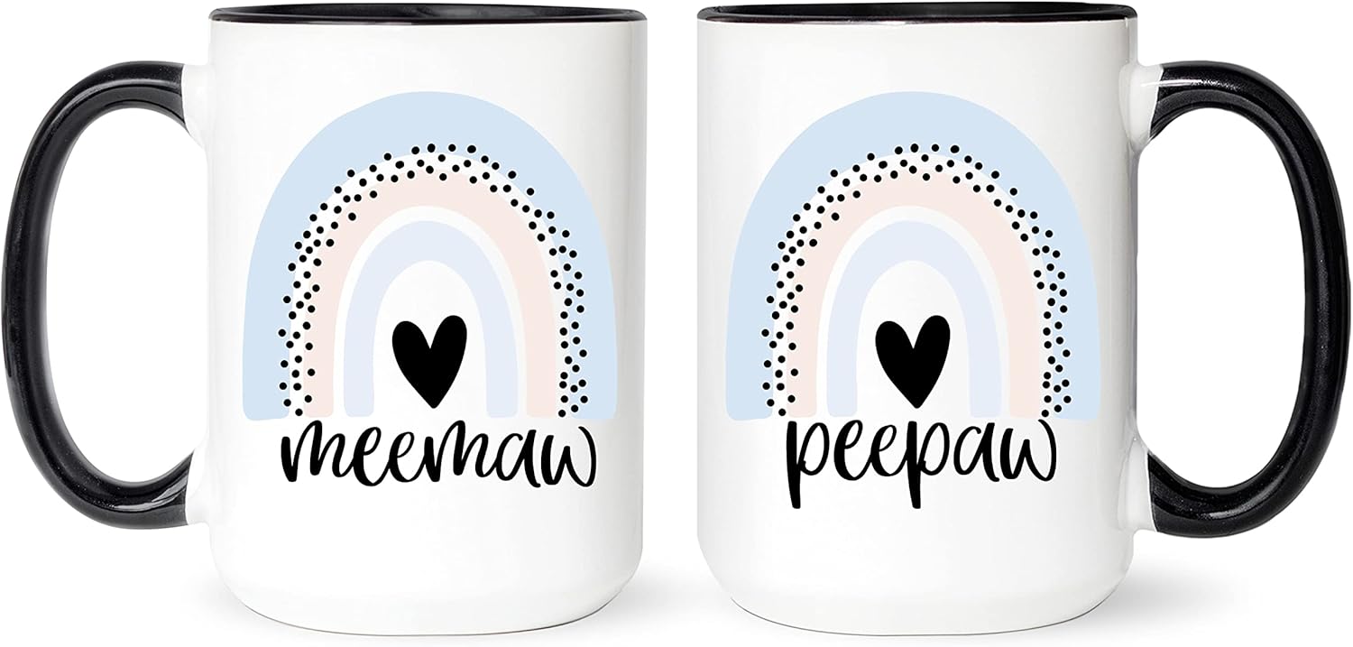 Meemaw and Peepaw Coffee Mugs Set (15oz)