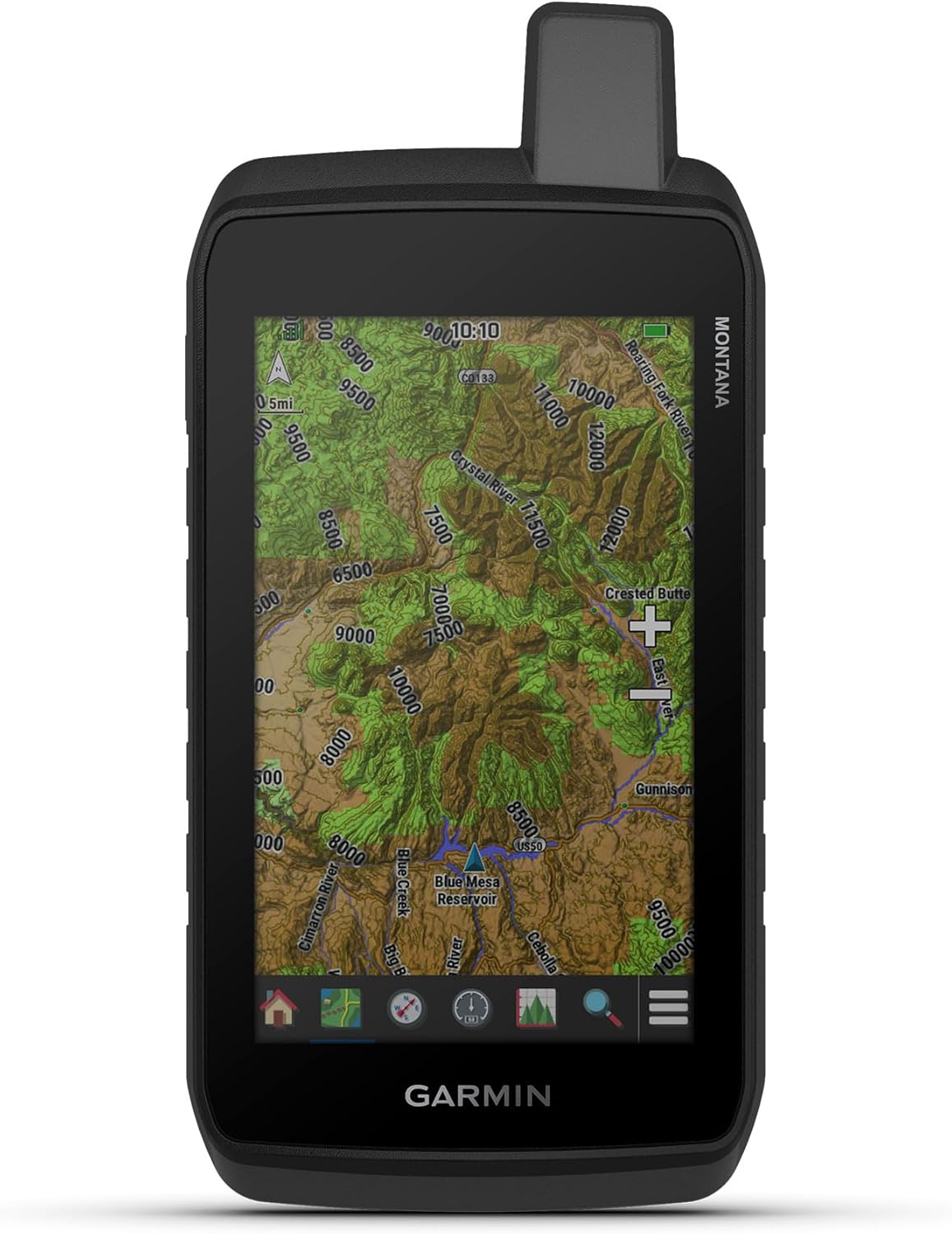 Garmin Montana® 710, Rugged GPS Handheld Navigator with Large 5-inch Glove-Friendly Touchscreen, Satellite Imagery and Maps for Routing on Roads and Trails Garmin Montana® 710, Rugged GPS Handheld Navigator with Large 5-inch Glove-Friendly Touchscreen, Satellite Imagery and Maps for Routing on Roads and Trails