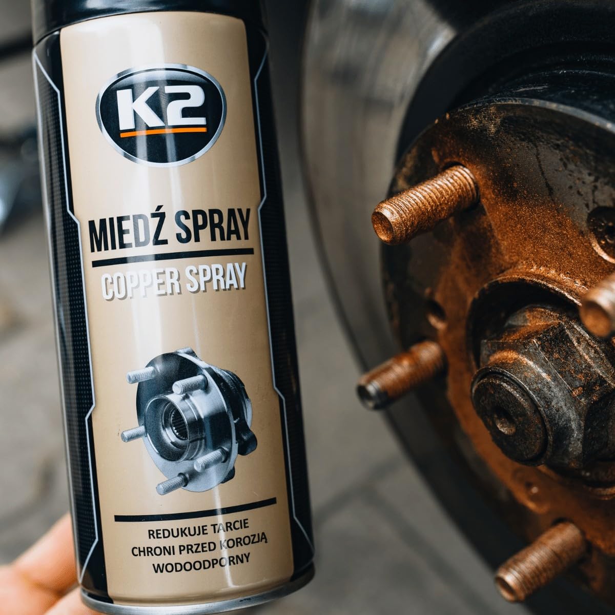 K2 Lubricante de Cobre en Spray Pack de 6 - Cooper Spray - Grasa de Cobre Ideal para Componentes Expuestos a Altas Temperaturas 400 ml
