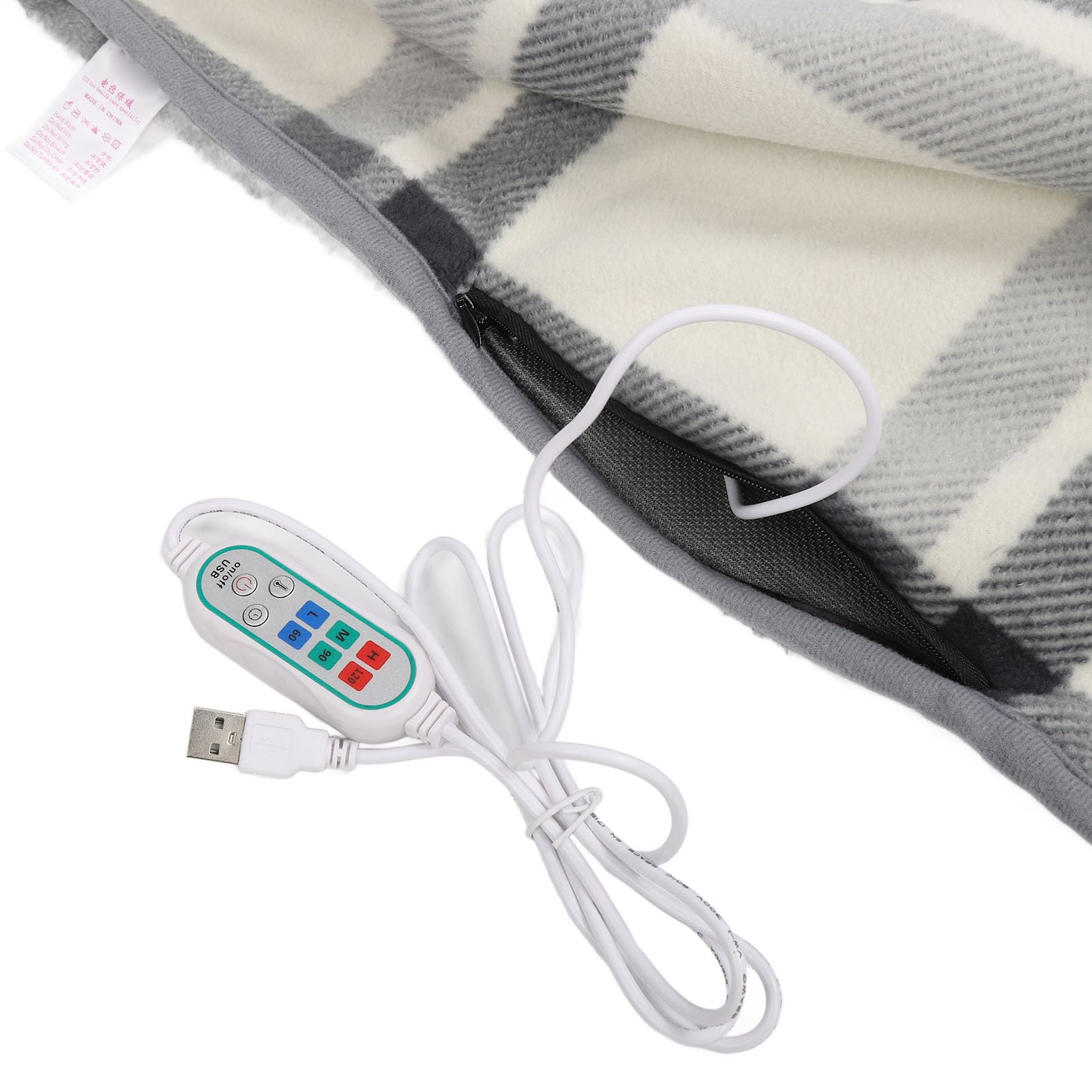 Couverture chauffante USB, température réglable, 3 vitesses, châle chauffant doux, pour le bureau, la maison, les voyages