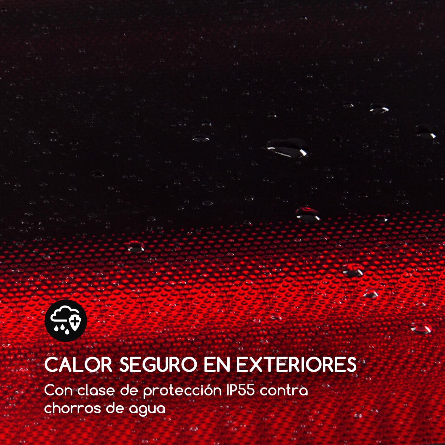 Blumfeldt Phantom - Radiador de Exterior, Calentador Radiante, Calor infrarrojo, Potencia 2 Niveles, Sistema IR-ComfortHeat, Temporizador de Apagado, Vidrio Schott, Aluminio