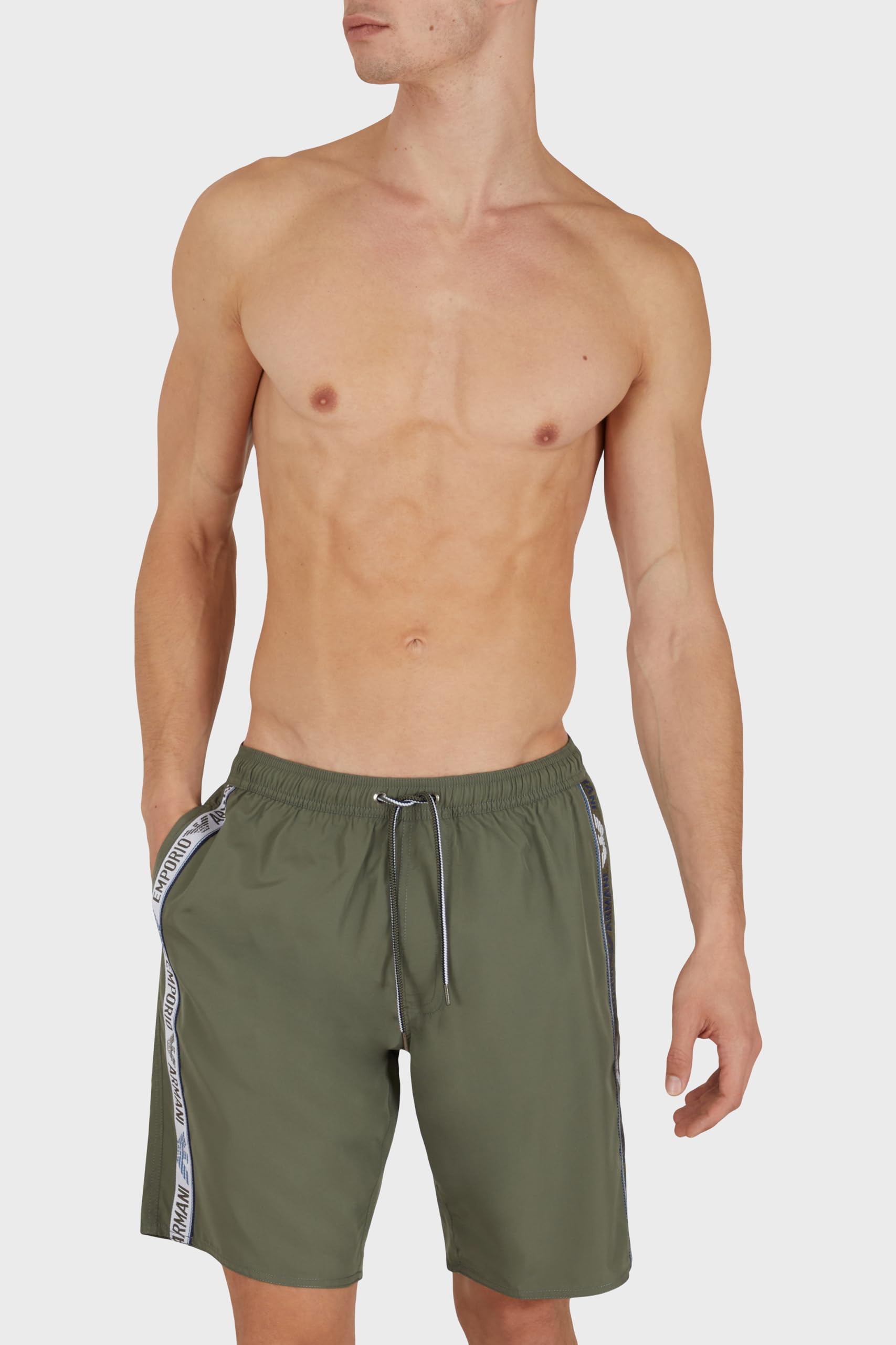Emporio Armani Logotape Swim Bermuda Boxer Beachwear Hombre (Pack de 1)