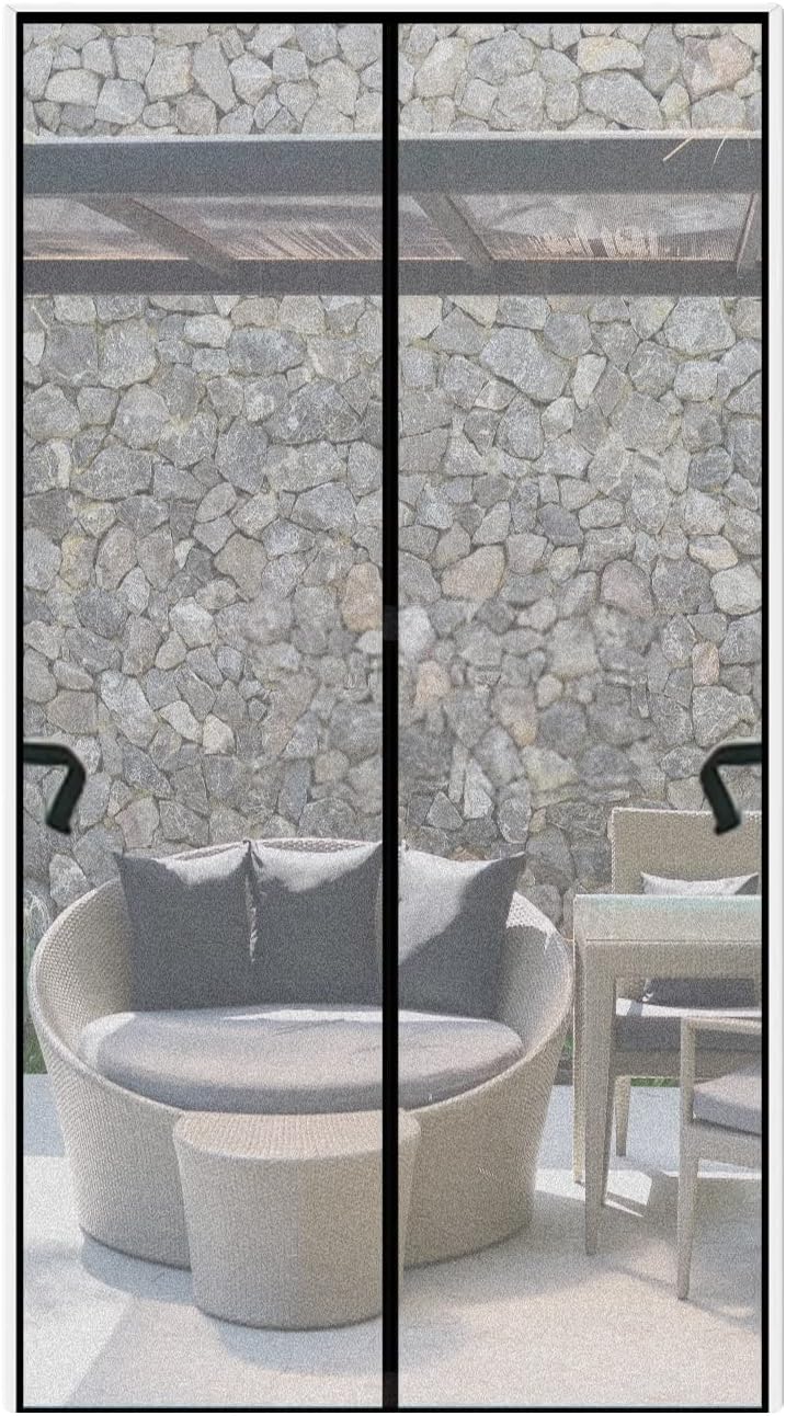 Magnetic Screen Door Fits Door Size 34"x95" Snap on Screen Door Magnets Mesh Screen Curtain Sliding Door Mosquito Door Net with Heavy Duty for Frech Door/Entry Door/Interior Door/Patio Door