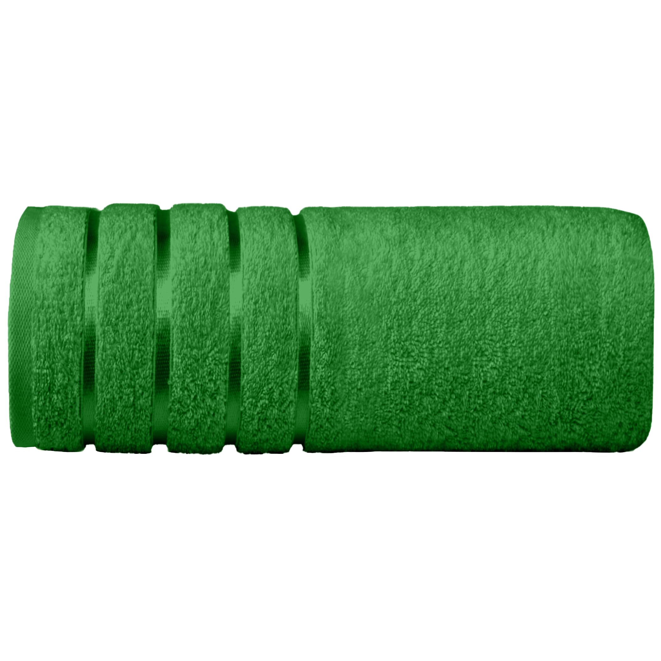 Elegant Comfort 100% Turkish Cotton 4 Lines Viscose Stripe Jumbo Bath Towel -Hotel Spa Quality Extra Large 35 x 70 Inch Bath Towel Ultra Soft, Super Absorbent Quick Dry Large Bath Towel, Emerald Green