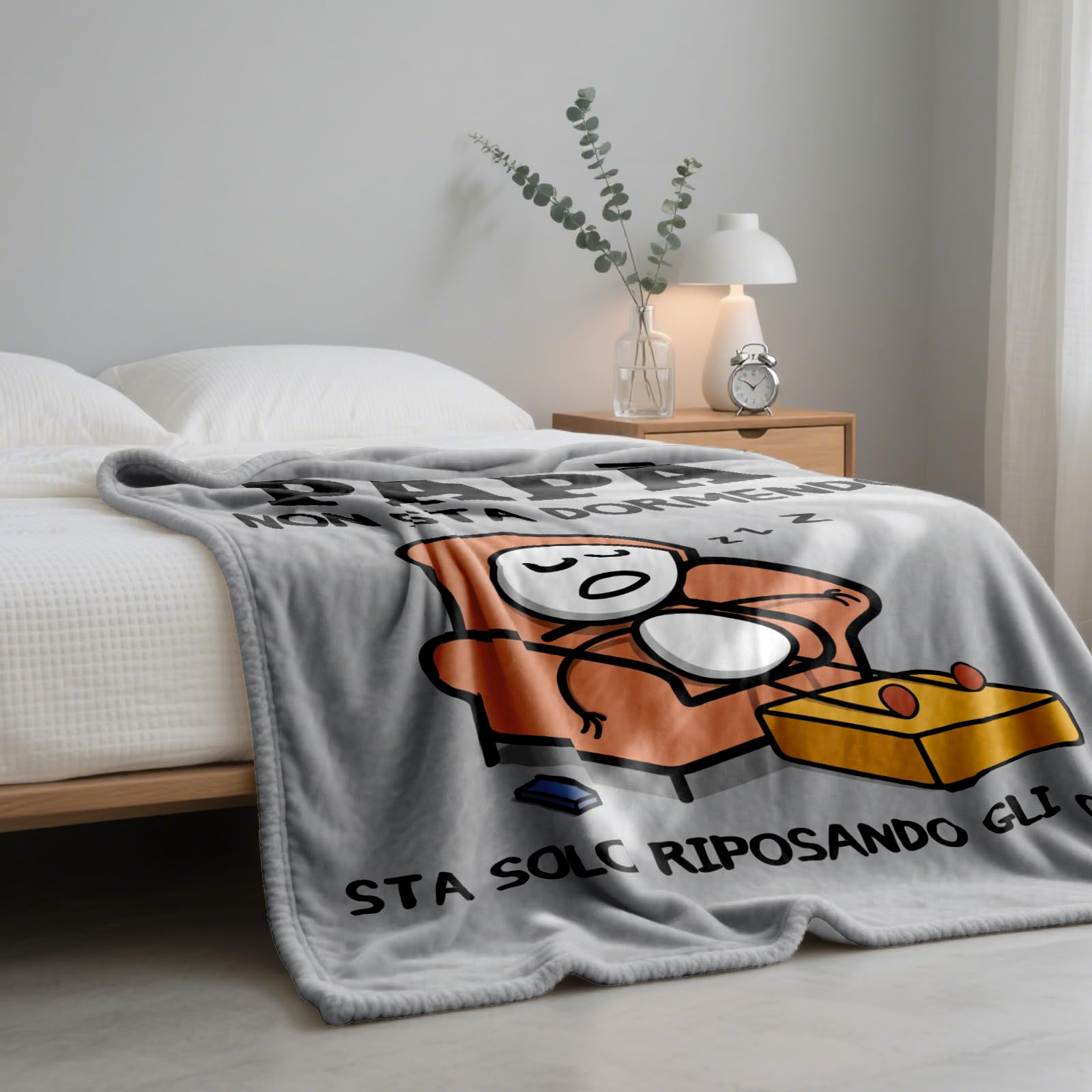 Regalo Papà, Regalo Festa del Papà, Regali Papa Compleanno Coperta, Regali per Papa da Figlia e Figlio 130 x 150 cm