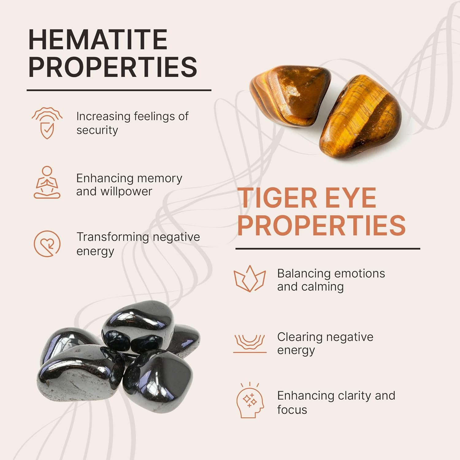 Karelian Heritage Shungite Stone Tiger Eye Black Hematite 8 mm Macrame Beaded Triple Protection Bracelet for Men Women | Crystal Healing Jewelry Gift for Luck and Wealth BO132 - Image 9