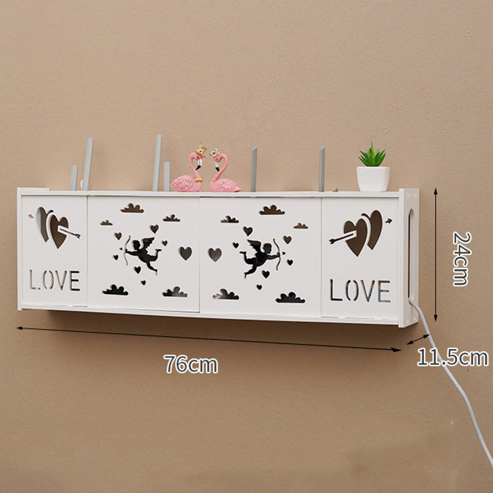 Mensola TV-mensola TV a Muro-Supporto per Monitor-per decoder Via Cavo/Router/telecomandi/Lettori Dvd/Console di Gioco,C