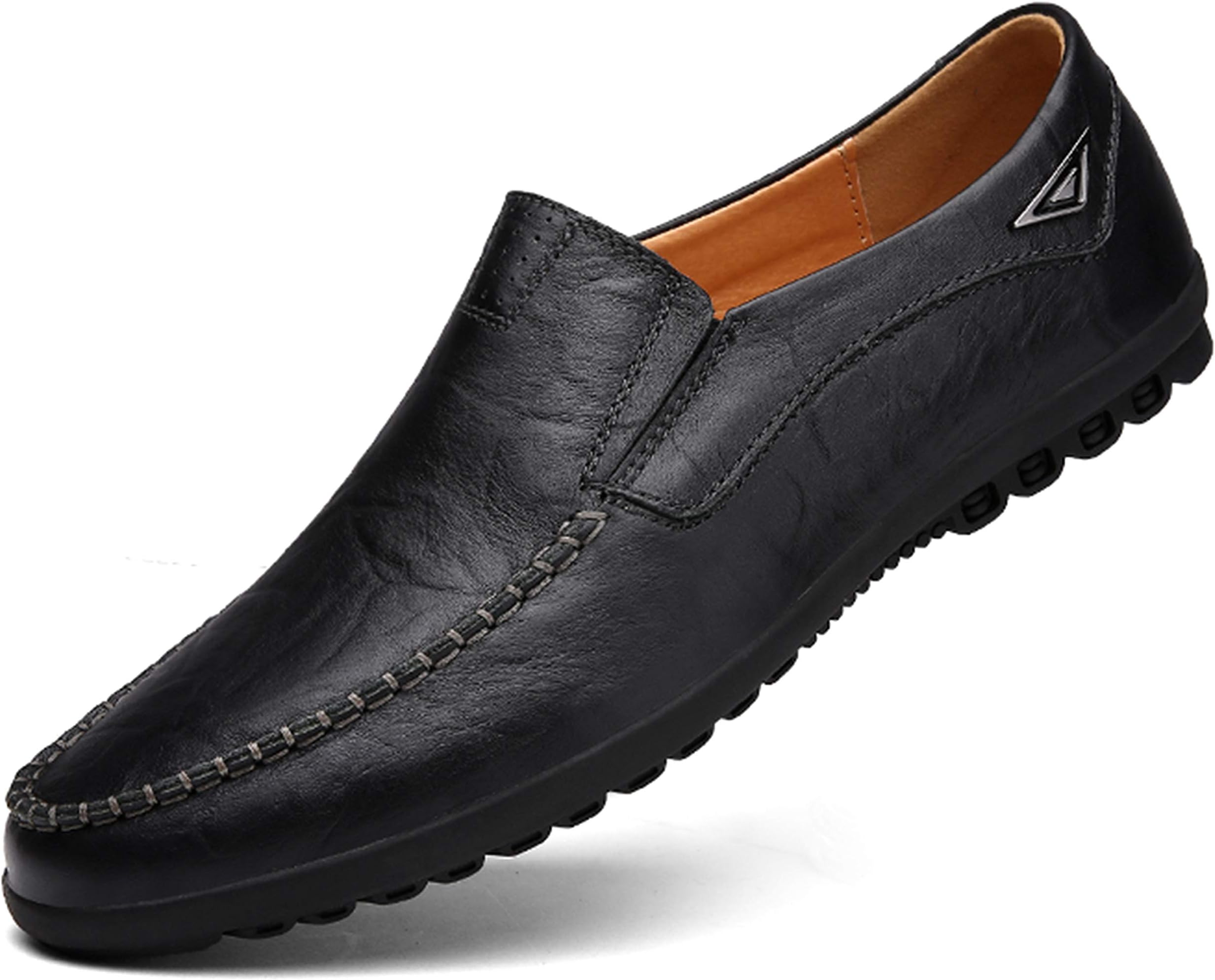 Go Tour Men’s Casual Leather Fashion Slip-on Loafers Shoes