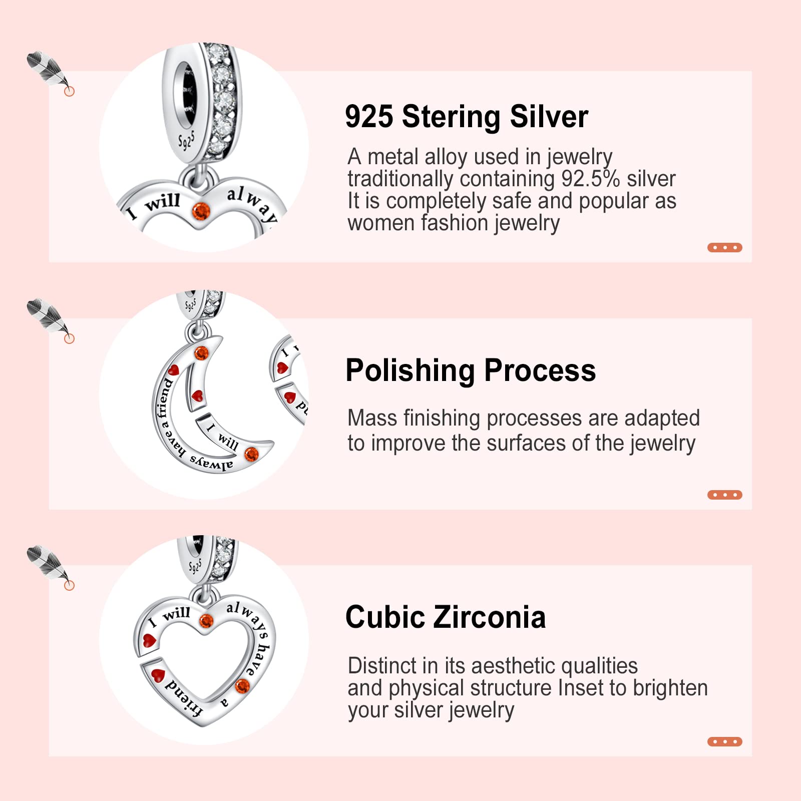 Annmors Charm Pendente Lucciola Gatto Mamma Farfalla Ciondoli Compatibile con Braccialetti e Collane Donna