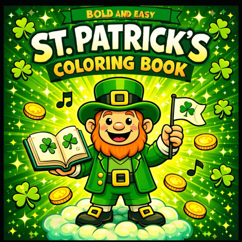 St Patrick's Coloring Book: Bold and Easy