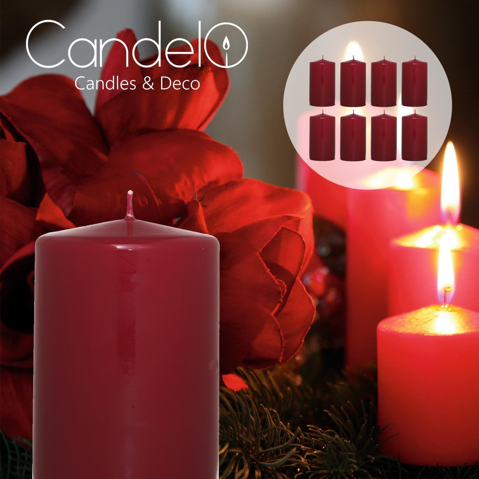 Produktbild von Stumpenkerzen 2er Set SAFE CANDLE, H 13 Cm Schwarz - Paraffinwachs - 7 X 13 Cm - Selbstlöschend - 2er Set