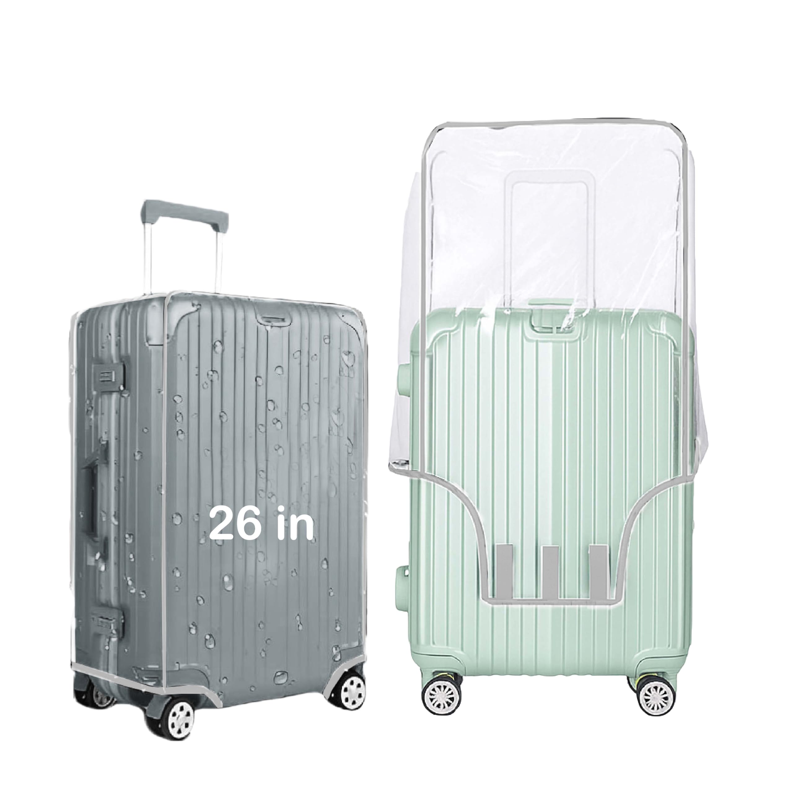 PVC Transparent Luggage Trolley Waterproof Cover|Dust Proof Suitcase & Trolley Bag Cover