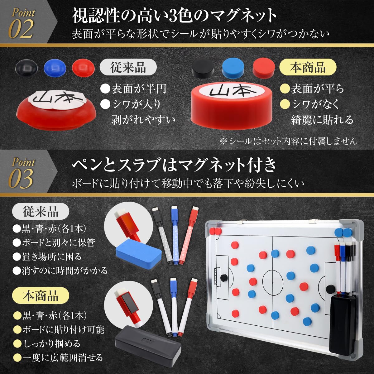 Amazon | mewin サッカー用 作戦板 戦術ボード 作戦盤 両面 フルコート
