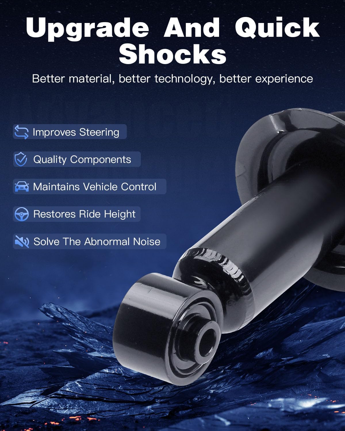 Shocks Struts,ECCPP Front Rear Shock Absorbers Strut Kits Compatible with 1990 1991 1992 1993 1994 1995 1996 1997 Mazda Miata 341143 71285 341127 71245