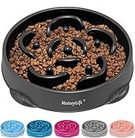 Vista 30 de MateeyLife Cuencos Pequeños de Alimentación Lenta para Gatos 2 Piezas, Cuencos de Comida para Gatos con Rompecabezas Anti-Asfixia, Alimentación