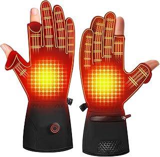 Heated Gloves for Men Women Rechargeable Hand Warmers Liner Work Gloves for Running Playing Games Walking Cycling Indoor