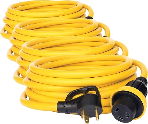 Miniatura 14 de Champion Power Equipment Cable de alimentación para generador RV de 30 pies y 30 amperios y 125 voltios, (TT-30P a L5-30R)
