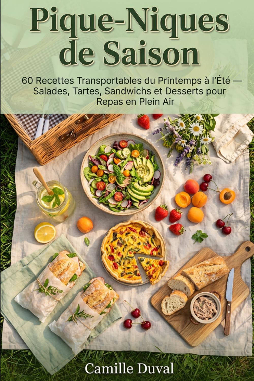 Pique-Niques de Saison: 60 Recettes Transportables du Printemps à l'Été — Salades, Tartes, Sandwichs et Desserts pour Repas en Plein Air