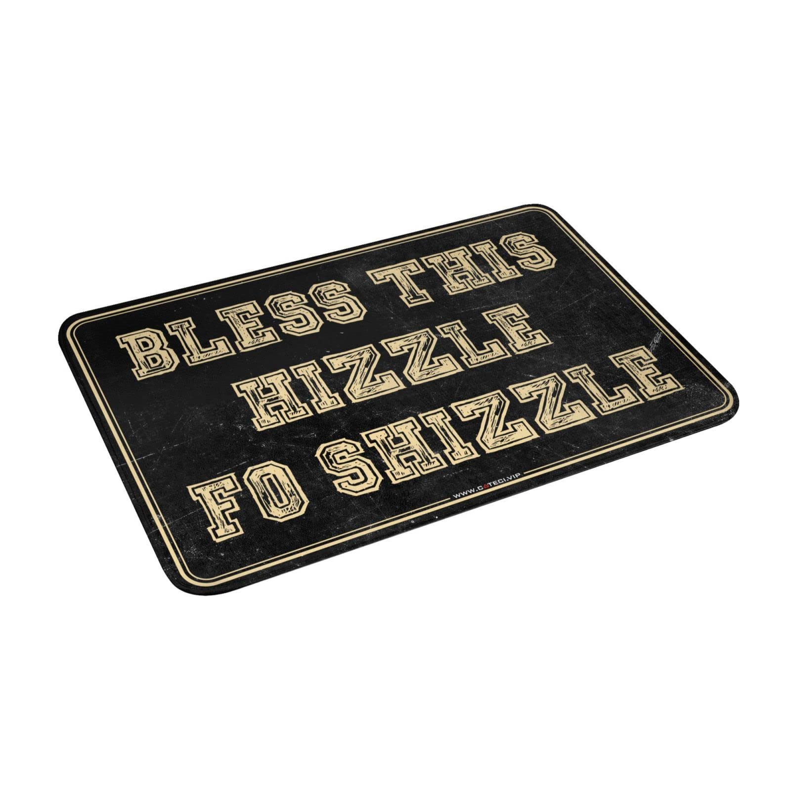 Tapis de porte extérieur Bless This Hizzle grand format résistant