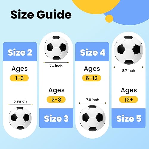 Miniatura 2 de INPODAK Soccer Ball for Toddler Kids 1-3 2-8 6-12, Size 2 Size 3 Size 4 Soccer Ball, Cartoon Dinosaur Unicorn Balls with Pump, Mesh Bag and Gift