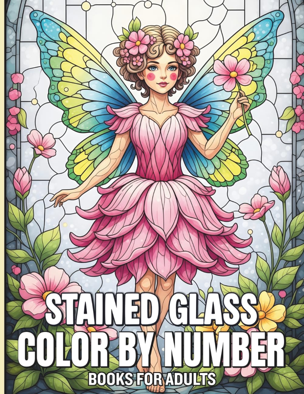 Stained Glass Color By Number Books For Adults: Mindfulness Stained Glass Inspired Artworks for Creative Stress Relief and Relaxation for Adults Who Love Detailed Mosaic Color by Number