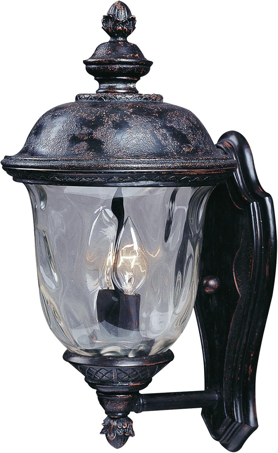 Maxim Lighting Maxim 2-Light Outdoor Wall Light | Oriental Bronze Aluminum Finish | Traditional Outdoor Light Fixture | Ideal for Porches, Patios & Garages | Dimmable Wet Rated | 3422WGOB
