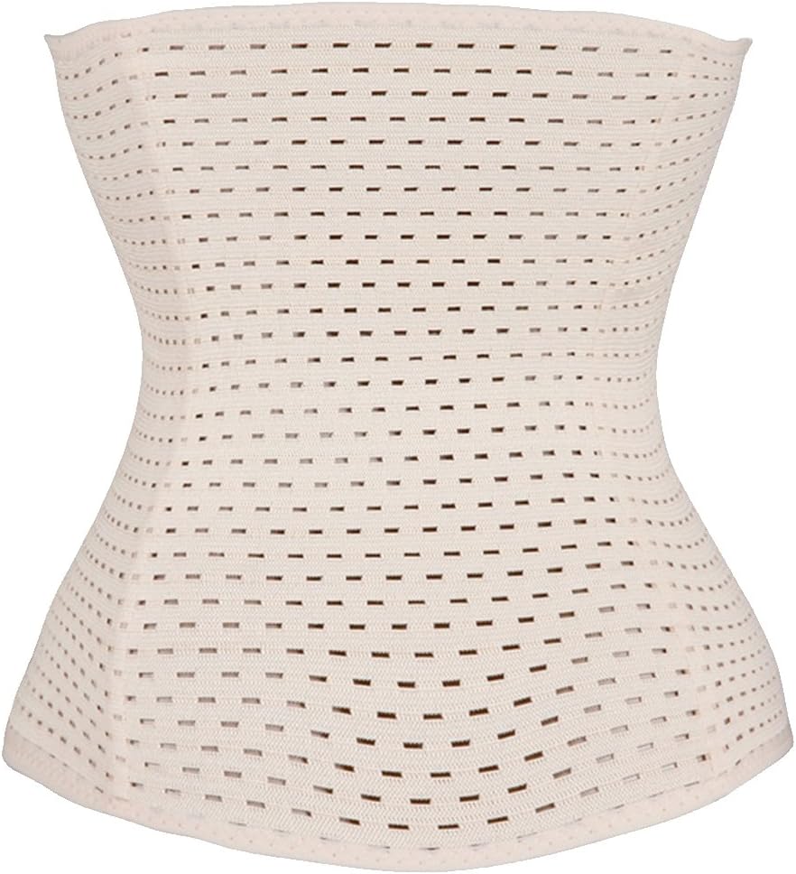 Women's Waist Trainer Corset Shapewear Tummy Control Body Shaper Waist Cincher Sport Girdle Beige - Image 6