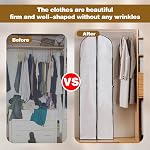Sac à vêtements – Duty lourd PEVA Matériel, protection contre les fermetures à glissière renforcées – Idéal pour les robes de mariage, les robe, les costumes & Stockage des placards – 180×60cm Blanc (1)