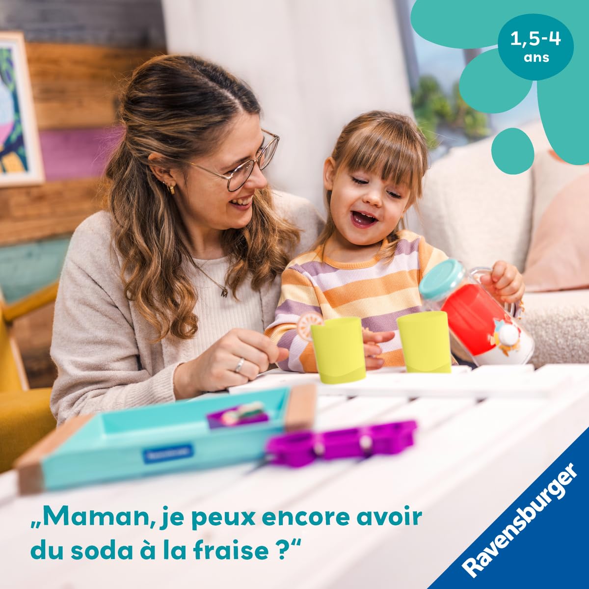 Ravensburger Play + - Set d'activités : Mon Premier Service à Boissons - Jouet bébé dès 18 Mois- Version française - 34068