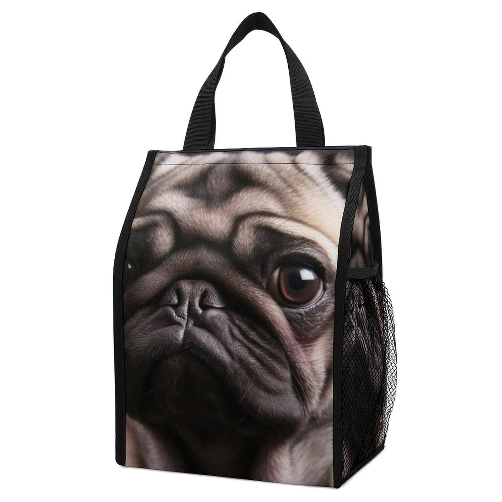 Amazon.com: Insulated Lunch Bag for Women Men Pug Lunch Box  display picture 1