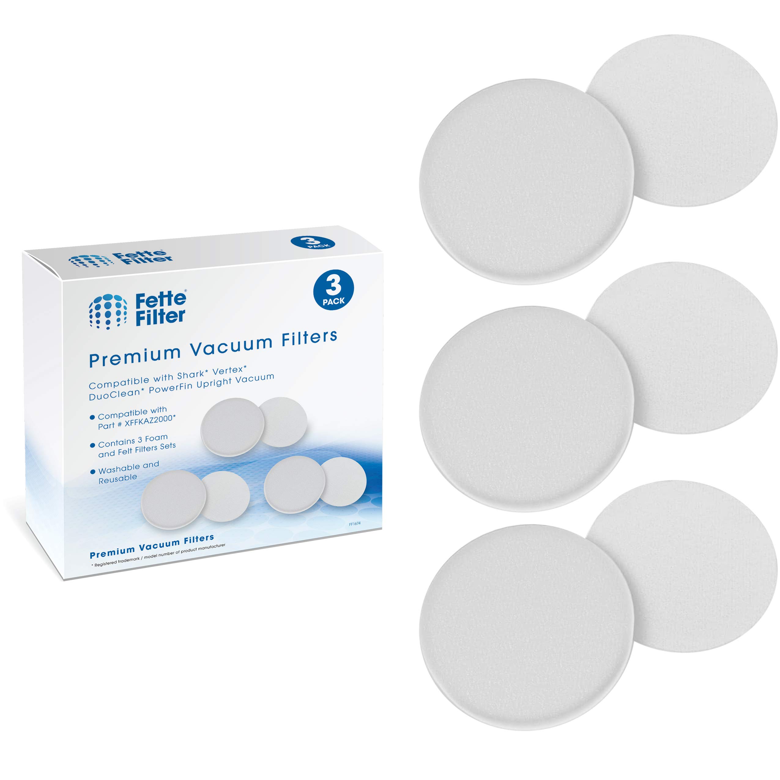 ✭Mozaic Qフィン✭ １０㌅ Fette Filter - 3 Pack of Foam & Felt Filter Kit Compatible