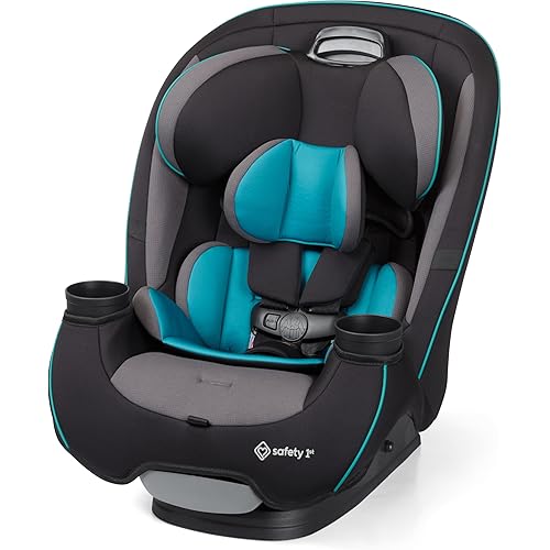 Safety 1st Grow and Go All-in-One Slim Convertible Car Seat, Rear Facing, 5-40 lbs, Forward Facing (30–65 lbs), High Back Booster Seat 40-100 pounds, Green Gables