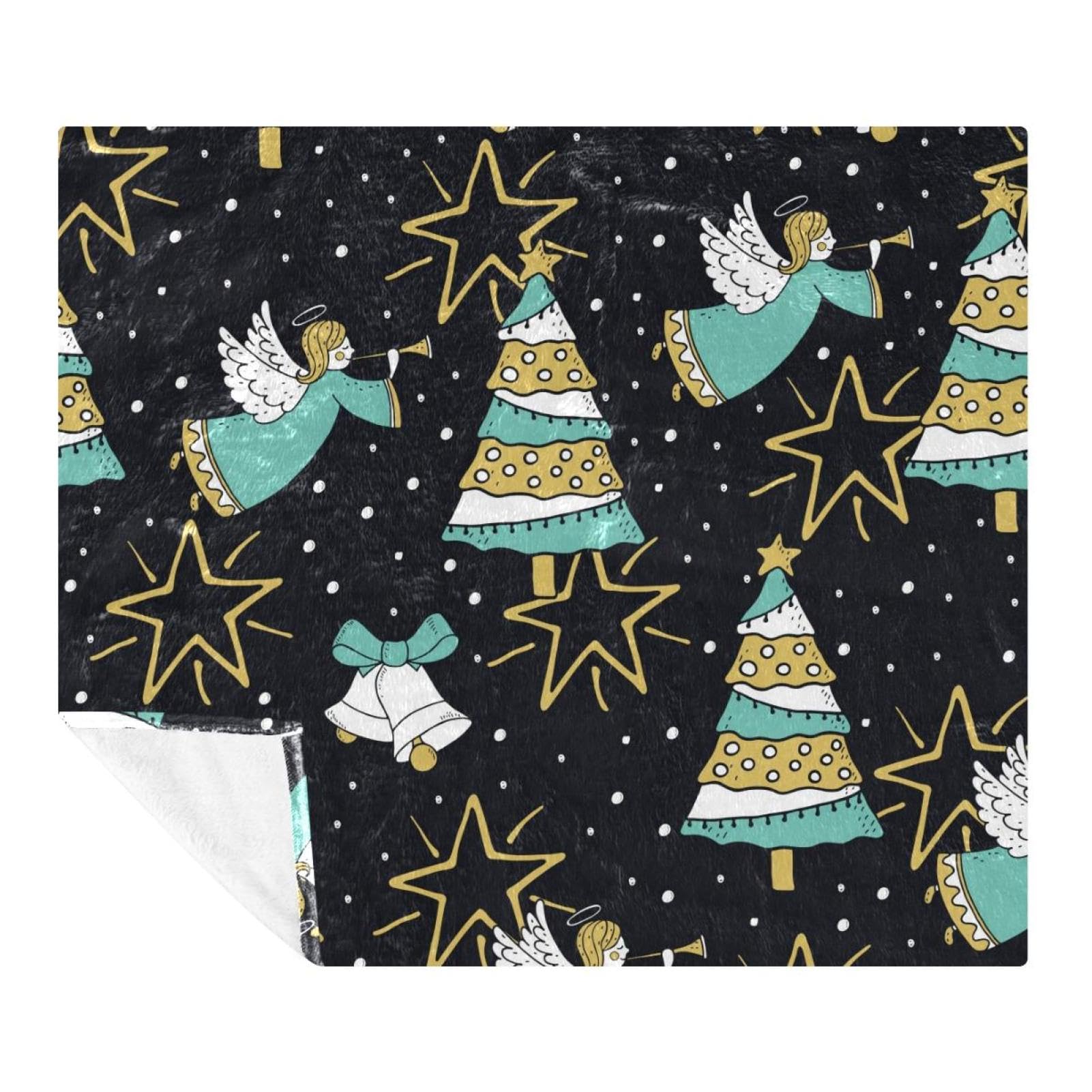 Couverture polaire de Noël douce pour canapé et lit - 150x130 cm