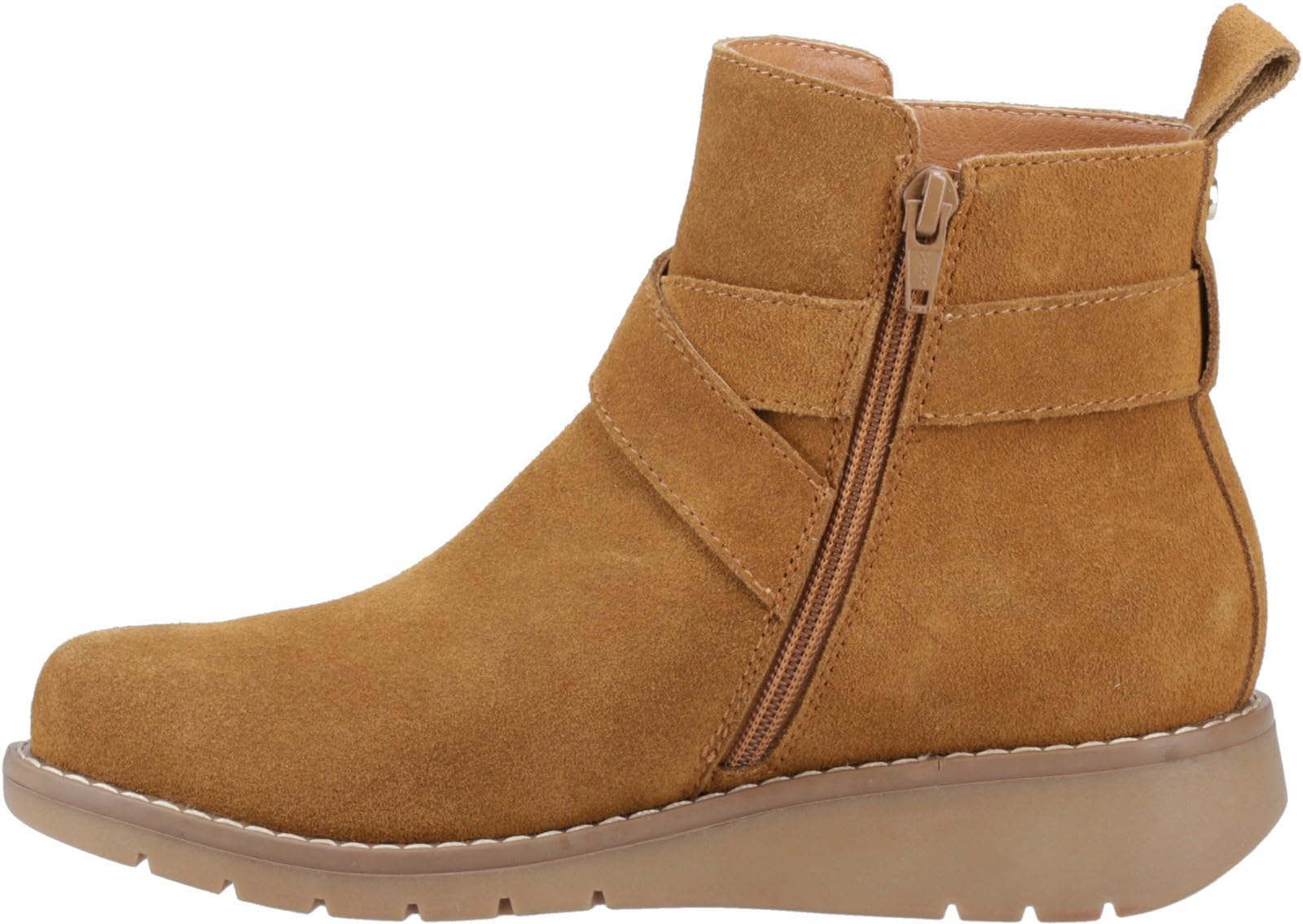 Hush Puppies Female Lyra Buckle Boot, Tan, 4