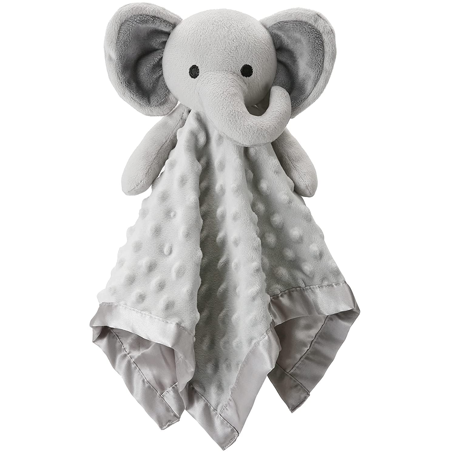 JAFFIUST Loveys for Babies Soft Security Blanket Baby Snuggle Toy Stuffed Animal Blanket Baby Registry Search Baby Boy Gift for Infant and Toddler/Grey elephant