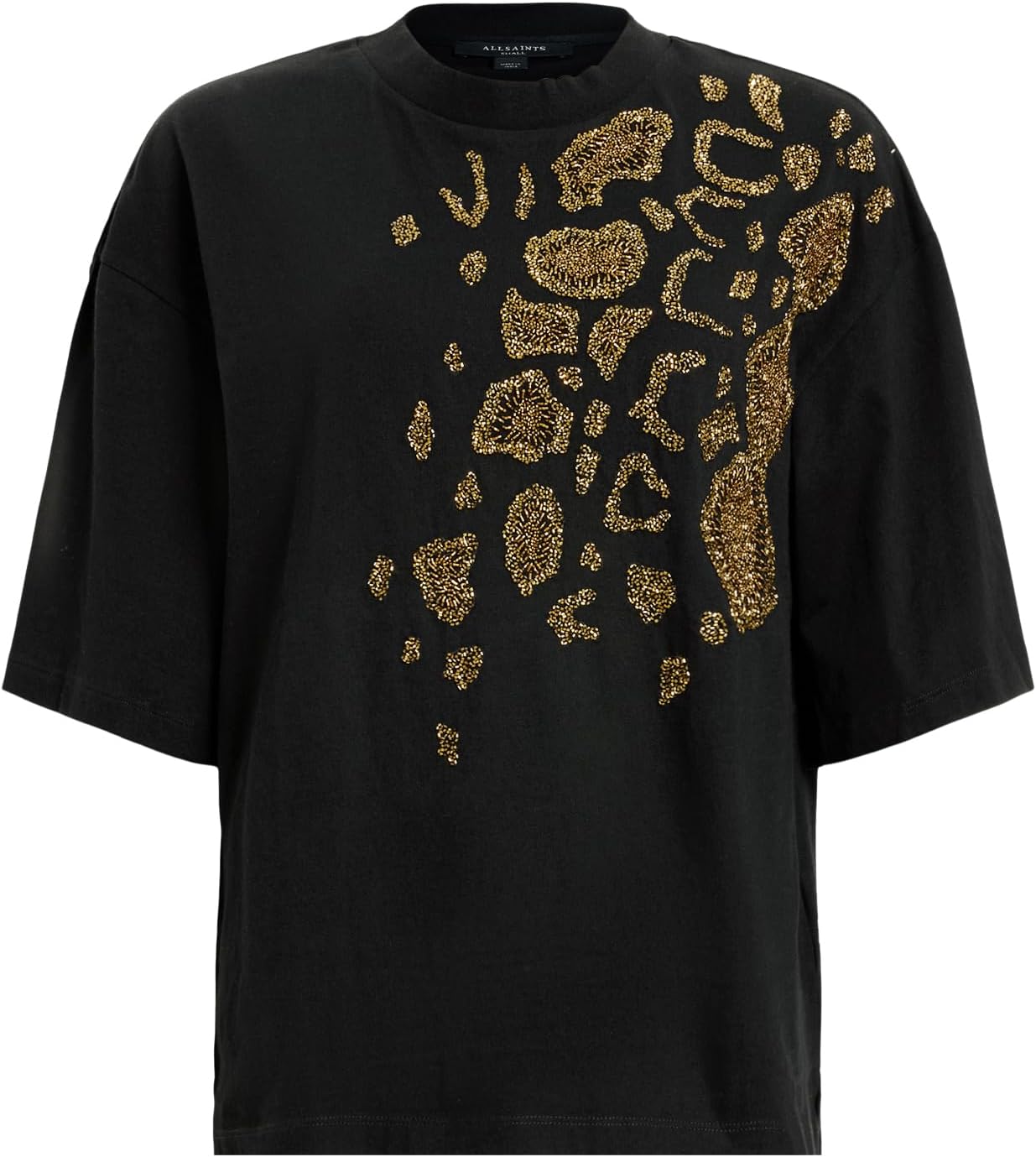 Allsaints Womens Flow Emb Amelie Tee