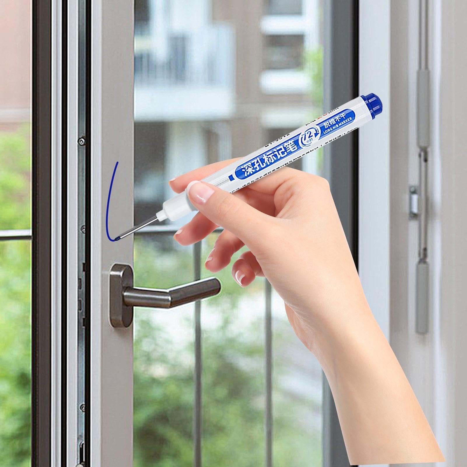 Markeerstift permanent marker zwart fijne punt (2x) 0-47-316 - HeelGoedGereedsch