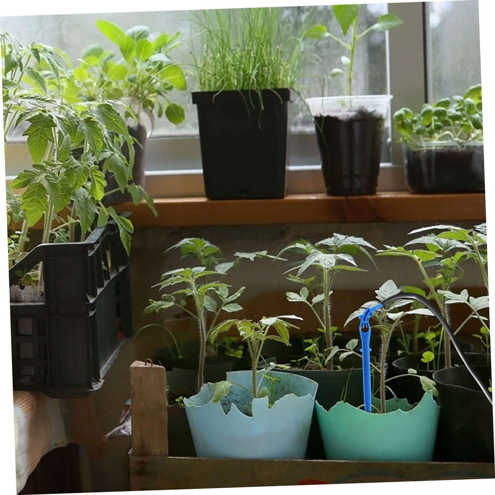 SUPVOX 100Pcs Drip Emitters for Irrigation Systems Versatile Water Flow Control Drippers Durable Pe Fittings for Potted Plants and Gardening Needs Automatic Watering