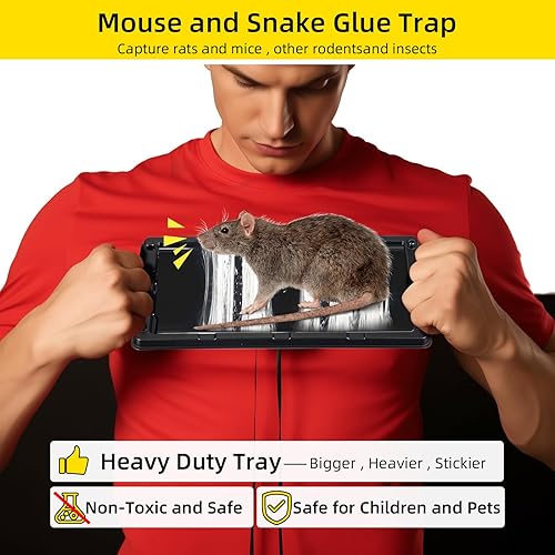 Miniatura 4 de Paquete de 12 trampas de pegamento para ratones  Trampas adhesivas para ratones en interiores para el hogar, trampas adhesivas para ratones, trampas