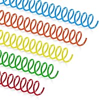 Vista 15 de TOTiyea Paquete de 50 espirales de plástico para encuadernación, capacidad para 215 hojas, espirales de encuadernación de 25 mm (1"), paso 4:1