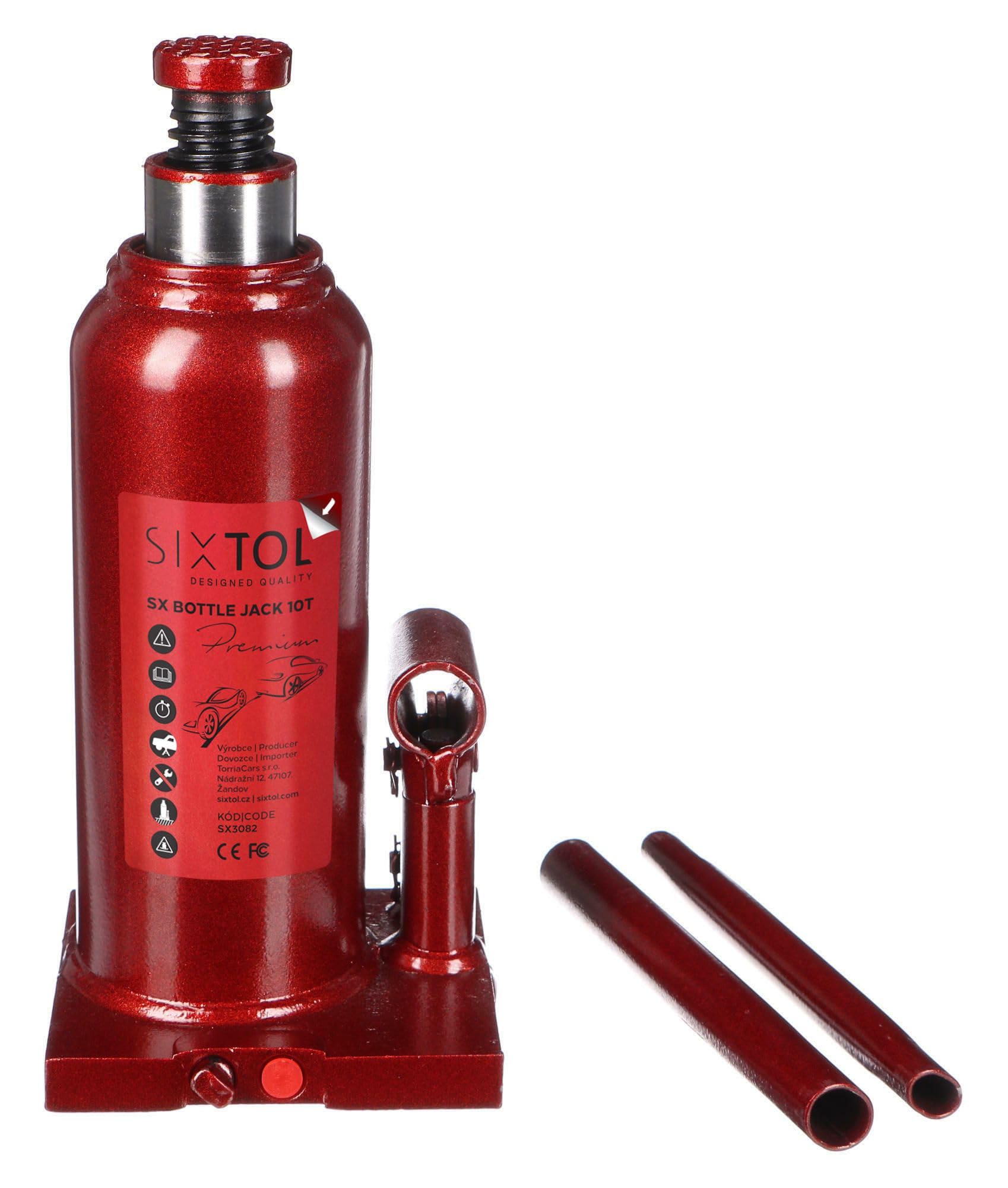 SX Bottle Jack Premium 10T | Gato hidráulico | 10 toneladas | Calidad Profesional | Construcción Totalmente soldada
