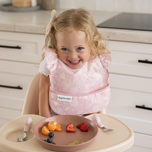 Miniatura 10 de Tiny Twinkle Baberos a prueba de desorden para comer | Baberos impermeables y lavables con bolsillo para atrapar todo | Baberos de alimentación para