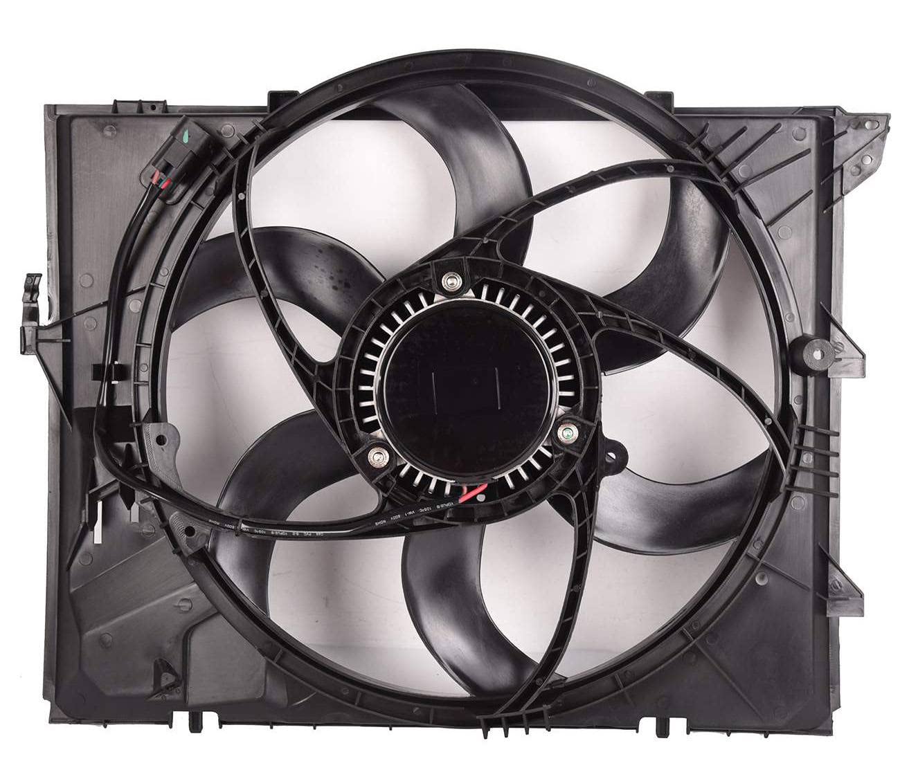 Engine Brushless Cooling Fan Assembly 17117590699 400W Compatible with BMW E81 E87 E88 E82 E90 E91 E92 E93 X1 Z4