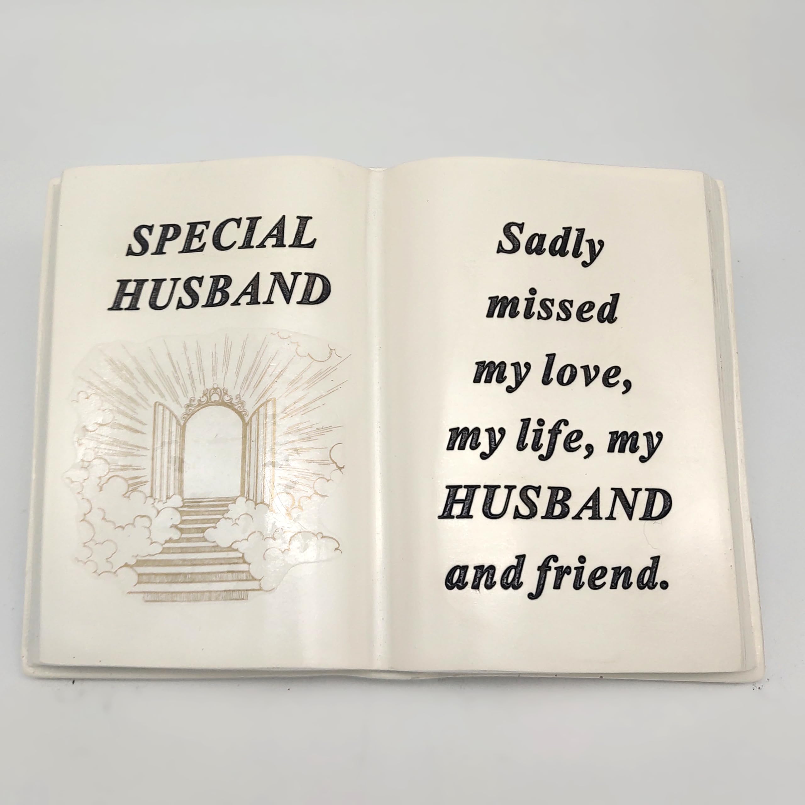 David Fischhoff Husband Memorial Book Ornament Stairway to Heaven Bereavement Tribute Plaque