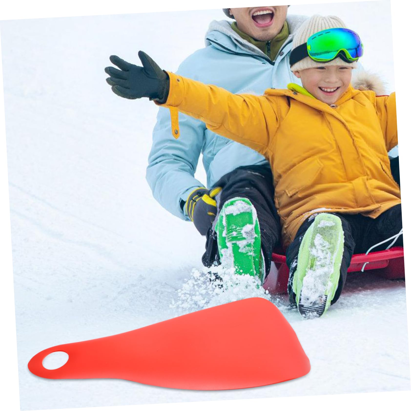 Abaodam Snow Sled Board Sledding Snowboard Plastic Sled Board Outdoor Sleighs for Boys and Girls Adults