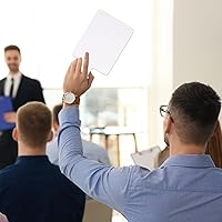 Vista 4 de Seajan 100 paletas de subasta para subasta, números de respuesta a granel, ventiladores en blanco, tableros de borrado en seco, de mano de doble