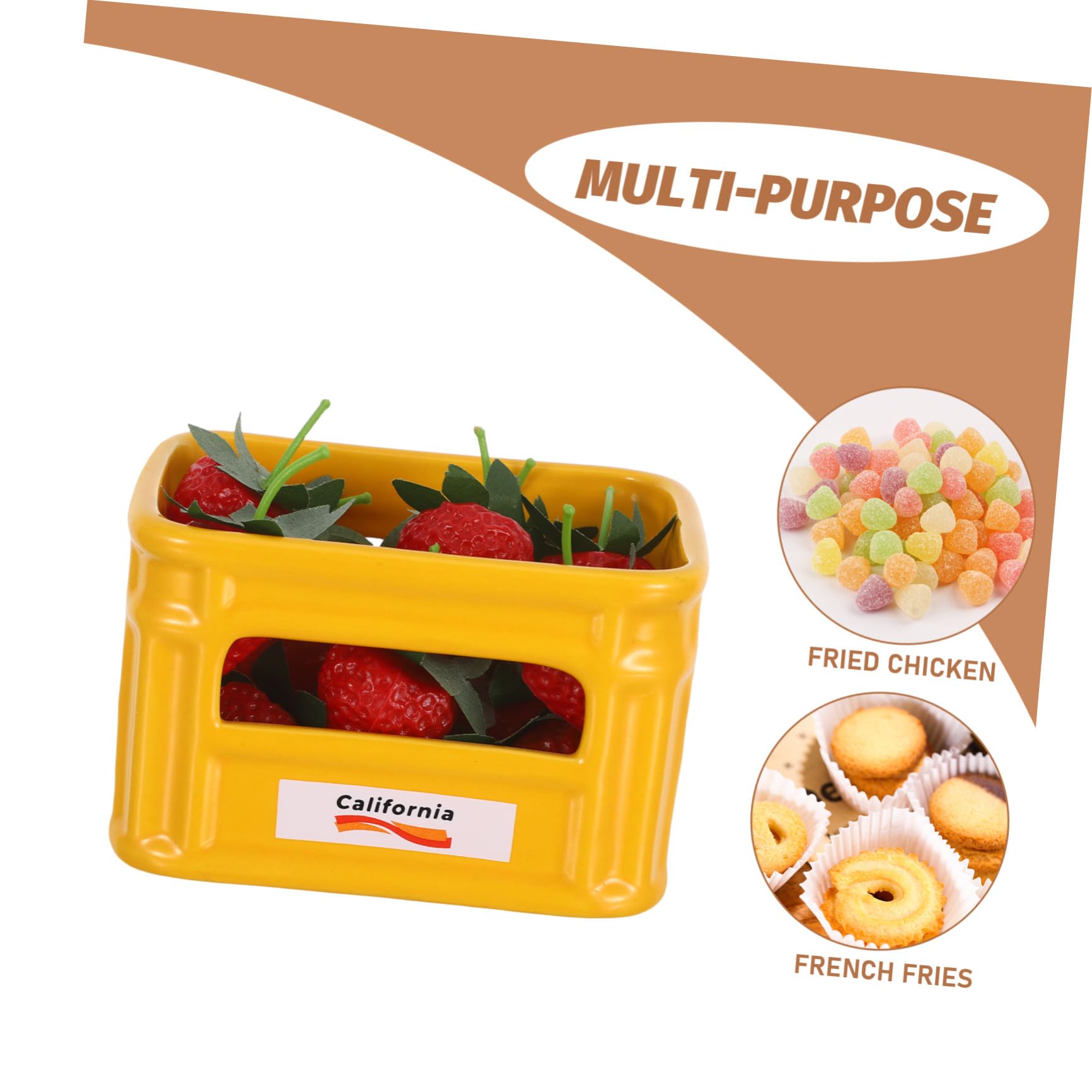 GALPADA Vassoio di Frutta e Piatti per Snack in Ceramica 2 Pezzi Bianco e Giallo Resistenti e Creativi per Casa e Bar Adatti a Aperitivi e Merende Riutilizzabile