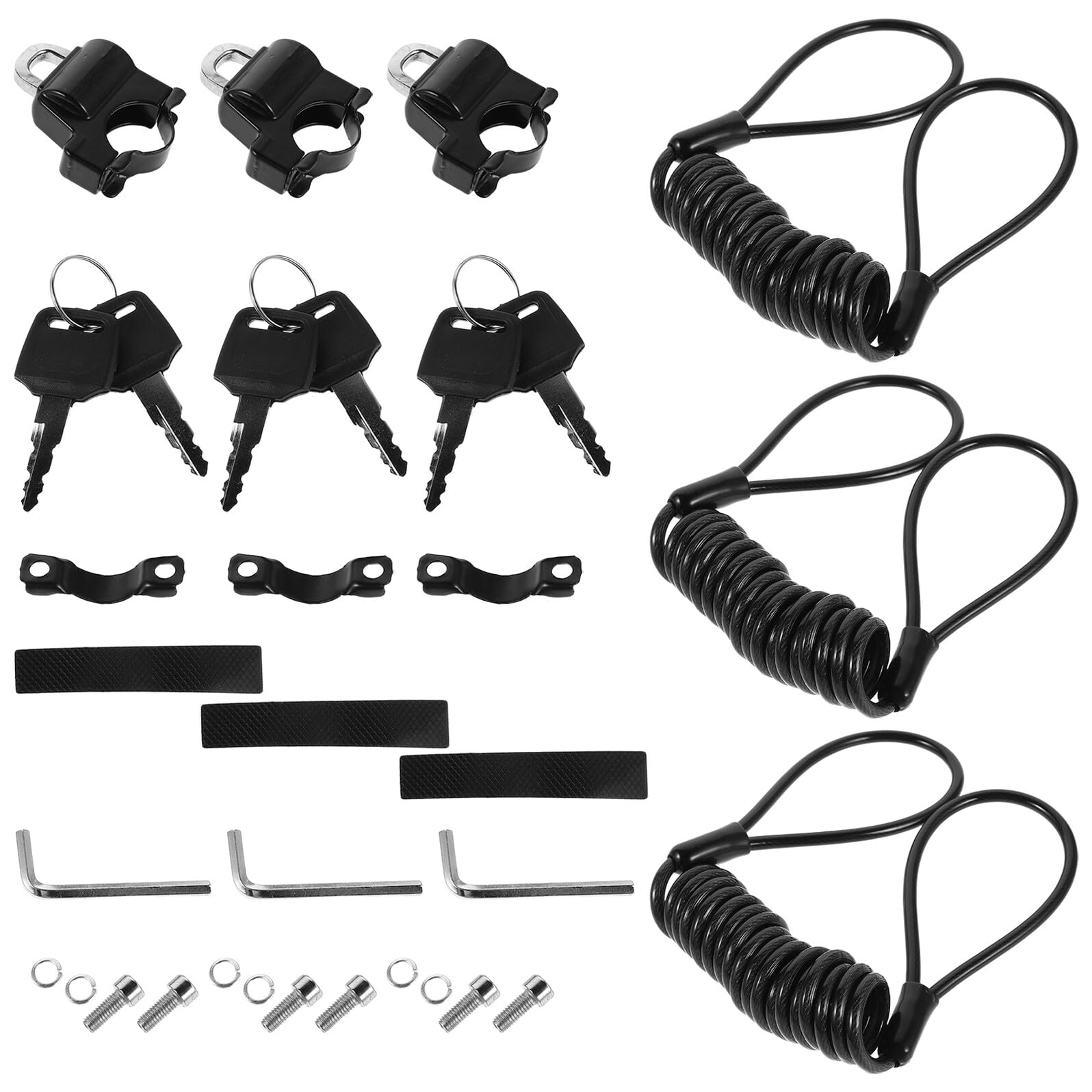 Candado para casco de moto antirrobo x3 con gancho de manillar para scooter y bici